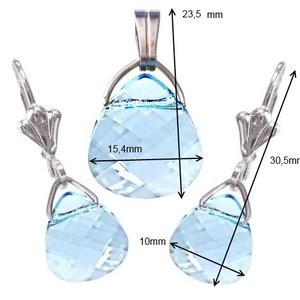 Swarovski kristály 11-15,5mm-es briolett szív szett több színben - ékszer - ékszerszett - Meska.hu