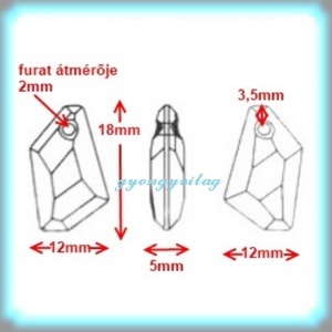 Ékszerkellék: Swarovski DE-ART  18mm-es több színben - kellékek & szerszámok - gyöngyfűzés kellékek - swarovski kristályok - Meska.hu