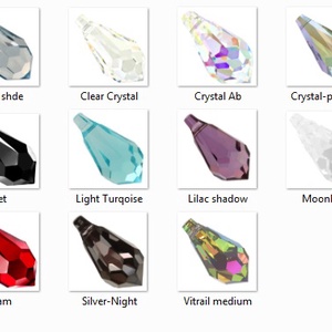Swarovski kristály medál -15mm-es csepp több színben  - ékszer - nyaklánc - medál - Meska.hu
