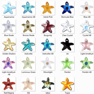 Swarovski kristály medál -16mm-es tengeri csillag több színben - ékszer - nyaklánc - medál - Meska.hu
