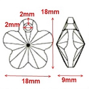 Ékszerkellék: Swarovski virág 18mm-es több színben - kellékek & szerszámok - gyöngyfűzés kellékek - swarovski kristályok - Meska.hu