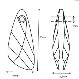  Ékszerkellék: Swarovski Wing (angyalszárny ) 23mm-es több színben  - kellékek & szerszámok - gyöngyfűzés kellékek - swarovski kristályok - Meska.hu