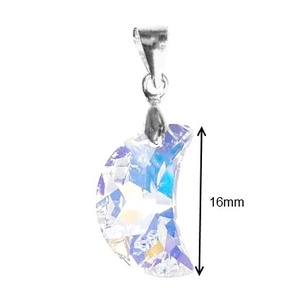Swarovski kristály medál -16mm-es hold több színben - ékszer - nyaklánc - medál - Meska.hu
