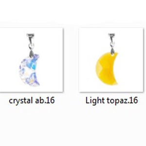 Swarovski kristály medál -16mm-es hold több színben - ékszer - nyaklánc - medál - Meska.hu