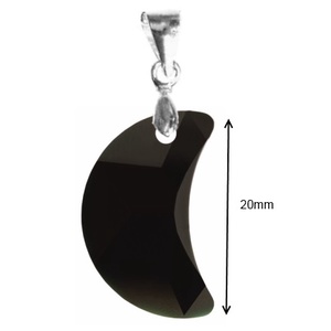 Swarovski kristály medál -20mm-es hold több színben - ékszer - nyaklánc - medál - Meska.hu