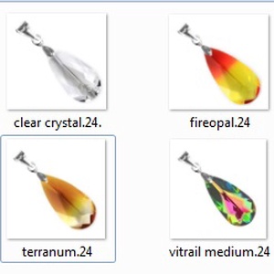 Swarovski kristály medál -24mm-es csepp   - ékszer - nyaklánc - medálos nyaklánc - Meska.hu