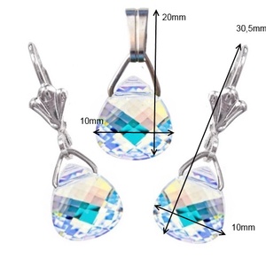 Swarovski kristály 11-11mm-es briolett szív szett  - ékszer - ékszerszett - Meska.hu