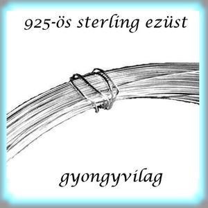 925-ös sterling ezüst ékszerkellék: ezüst huzal EH 0,6mm  - Meska.hu