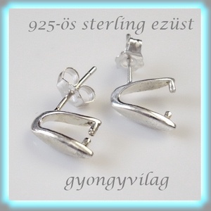 925-ös sterling ezüst ékszerkellék: fülbevaló kapocs, bedugós EFK B 18 - kellékek & szerszámok - ékszerkellék - fülbevaló kapocs - Meska.hu