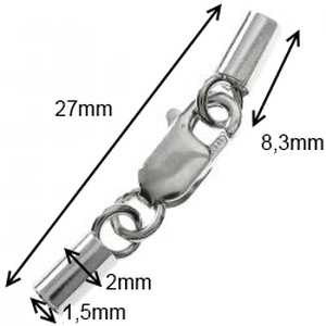 925-ös ezüst láncvég + kapocs 1,5mm-es ELK K+V 07-1,5 - gyöngy, ékszerkellék - egyéb alkatrész - Meska.hu 925-ös ezüst láncvég + kapocs 1,5mm-es ELK K+V 07-1,5 - gyöngy, ékszerkellék - egyéb alkatrész - Meska.hu