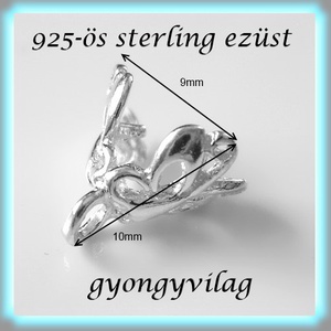 925-ös ezüst medálkapocs EMK 14 - kellékek & szerszámok - gyöngyfűzés kellékek - egyéb alkatrész - Meska.hu