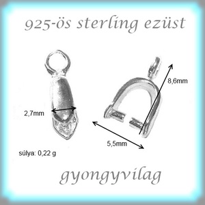 925-ös ezüst medálkapocs EMK 32 2db/csomag - gyöngy, ékszerkellék - egyéb alkatrész - Meska.hu
