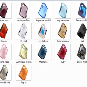 Swarovski kristály fülbevaló -20mm-es de-art több színben  - ékszer - nyaklánc - medál - Meska.hu