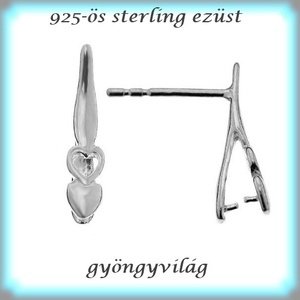925-ös sterling ezüst ékszerkellék: fülbevaló kapocs, bedugós EFK B 31 - gyöngy, ékszerkellék - egyéb alkatrész - Meska.hu