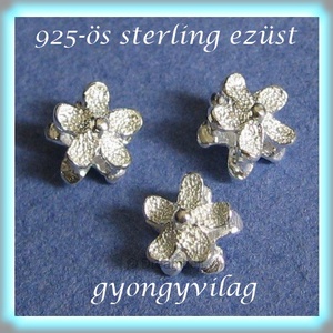 925-ös sterling ezüst ékszerkellék: köztes / gyöngy / dísz  EKÖ 72 1db/cs - kellékek & szerszámok - gyöngyfűzés kellékek - fém köztesek - Meska.hu