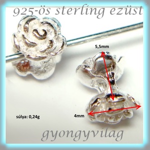 925-ös ezüst köztes / gyöngy / dísz EKÖ 74 - gyöngy, ékszerkellék - egyéb alkatrész - Meska.hu 925-ös ezüst köztes / gyöngy / dísz EKÖ 74 - gyöngy, ékszerkellék - egyéb alkatrész - Meska.hu