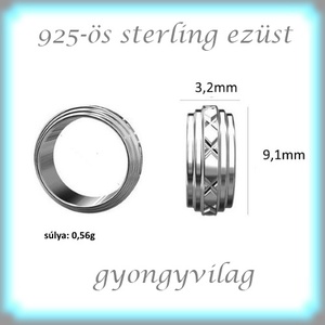 925-ös sterling ezüst ékszerkellék: köztes / gyöngy / dísz  EKÖ 67 - kellékek & szerszámok - gyöngyfűzés kellékek - fém köztesek - Meska.hu