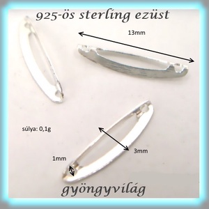 925-ös finomságú sterling ezüst kandeláber/ továbbépíthető köztes /tartó elem  EKA 38 3db/csomag - kellékek & szerszámok - gyöngyfűzés kellékek - egyéb alkatrész - Meska.hu