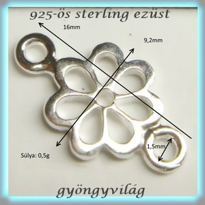 925-ös finomságú sterling ezüst kandeláber/ továbbépíthető köztes /tartó elem  EKA 45 - kellékek & szerszámok - gyöngyfűzés kellékek - egyéb alkatrész - Meska.hu