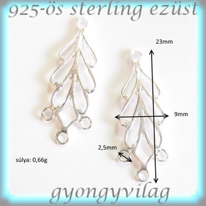 925-ös finomságú sterling ezüst kandeláber/ továbbépíthető köztes /tartó elem  EKA 46 - gyöngy, ékszerkellék - egyéb alkatrész - Meska.hu