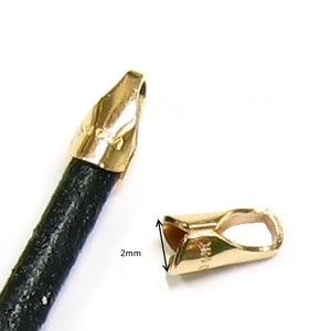  Gold Filled  lánckapocsvég 2mm-es 2db/cs ELK V 06-2g - gyöngy, ékszerkellék - egyéb alkatrész - Meska.hu
