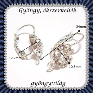 Biztonsági kapccsos fülbevaló alap 1 pár BFK-K04e - kellékek & szerszámok - gyöngyfűzés kellékek - egyéb alkatrész - Meska.hu