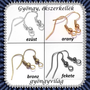 Akasztós fülbevaló alap 20 pár BFK-A02 ABEF, Kellékek & szerszámok, Ékszerkellék, Fülbevaló alap, Ékszerkészítés, Mindenmás, Ékszerkészítés, MESKA
