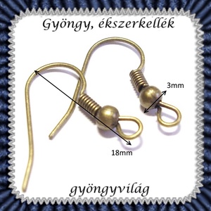 Akasztós fülbevaló alap 20 pár BFK-A02 ABEF - kellékek & szerszámok - ékszerkellék - fülbevaló alap - Meska.hu
