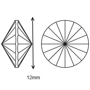 Swarovski rivoli ragasztható   1db/cs  12mm  - kellékek & szerszámok - gyöngyfűzés kellékek - swarovski kristályok - Meska.hu