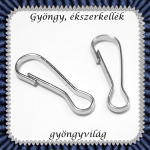 Ékszerkellék: lánckapocs BLK-1S-02  karabiner 10 db - gyöngy, ékszerkellék - egyéb alkatrész - Meska.hu