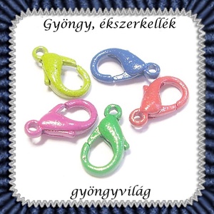 Ékszerkellék: lánckapocs BLK-1S-01-SZ delfinkapocs szines 10mm-es - gyöngy, ékszerkellék - egyéb alkatrész - Meska.hu
