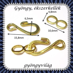 Ékszerkellék: lánckapocs BLK-1S-04 S-kapocs több színben - kellékek & szerszámok - gyöngyfűzés kellékek - egyéb alkatrész - Meska.hu