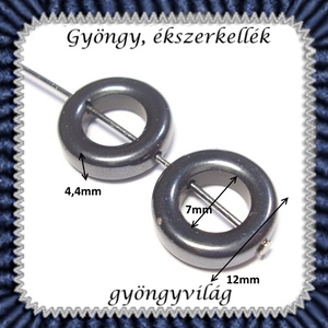 Ékszerkellék: köztes / díszítőelem / gyöngy BKÖ 1S 02 10db/csomag hematit - kellékek & szerszámok - gyöngyfűzés kellékek - fém köztesek - Meska.hu