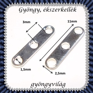 Ékszerkellék: köztes / díszítőelem / gyöngy BKÖ 3S 01 20db/csomag - kellékek & szerszámok - gyöngyfűzés kellékek - fém köztesek - Meska.hu