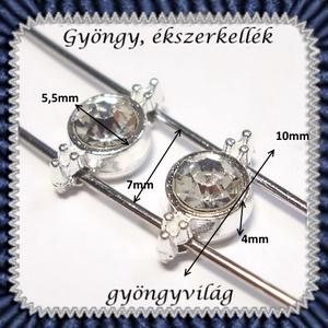 Ékszerkellék: köztes / díszítőelem / gyöngy BKÖ 2S 02 10db/csomag - kellékek & szerszámok - gyöngyfűzés kellékek - fém köztesek - Meska.hu