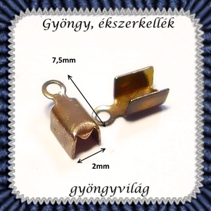 Ékszerkellék: lánckapocs BLK-V06  vég / bőr vég 24 db - kellékek & szerszámok - gyöngyfűzés kellékek - egyéb alkatrész - Meska.hu