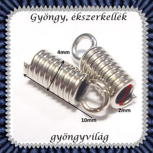 Ékszerkellék: lánckapocs BLK-V09-2 vég / bőr vég 20 db/cs - kellékek & szerszámok - gyöngyfűzés kellékek - egyéb alkatrész - Meska.hu