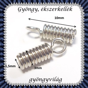 Ékszerkellék: lánckapocs BLK-V09-1,5  vég / bőr vég 20 db  - kellékek & szerszámok - gyöngyfűzés kellékek - egyéb alkatrész - Meska.hu