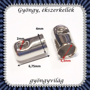 Ékszerkellék: lánckapocs BLK-V10 vég / bőr vég 20 db - gyöngy, ékszerkellék - egyéb alkatrész - Meska.hu
