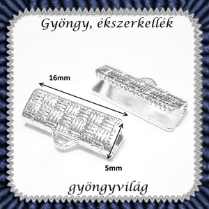 Ékszerkellék: lánckapocs BLK-V12-16 vég / szalag vég 20 db  - kellékek & szerszámok - gyöngyfűzés kellékek - egyéb alkatrész - Meska.hu