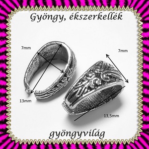 Tibeti ezüst hatású medáltartó BMT 04   8db/csomag - kellékek & szerszámok - gyöngyfűzés kellékek - egyéb alkatrész - Meska.hu
