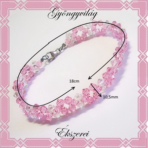 Swarovski kristály gyöngy karkötő bevizsgált 925-ös sterling ezüst kapoccsal SKE-SW03 c-lr - ékszer - karkötő - bogyós karkötő - Meska.hu
