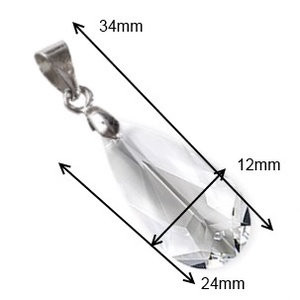 Swarovski kristály medál -24mm-es csepp   - ékszer - nyaklánc - medálos nyaklánc - Meska.hu