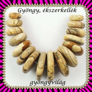 Csiszolt jásper ásvány kő 16-dbos szett GYÁ-SZ04  - kellékek & szerszámok - gyöngyfűzés kellékek - egyéb alkatrész - Meska.hu