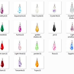 Ékszerek-medálok: Swarovski csepp medál, ezüstözött kapoccsal SSZEB-SW6000-M11, Ékszer, Nyaklánc, Medál, Ékszerkészítés, Gyöngyfűzés, gyöngyhímzés, Meska