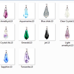Ékszerek-medálok: Swarovski csepp medál, ezüstözött kapoccsal SSZEB-SW6000-M13, Ékszer, Nyaklánc, Medál, Ékszerkészítés, Gyöngyfűzés, gyöngyhímzés, Meska