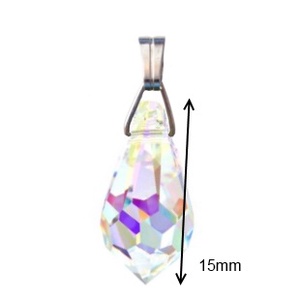 Swarovski kristály medál -15mm-es csepp több színben  - ékszer - nyaklánc - medál - Meska.hu