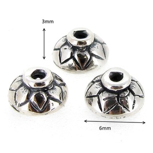 925-ös sterling ezüst ékszerkellék: gyöngykupak EGYK 32b - kellékek & szerszámok - gyöngyfűzés kellékek - gyöngykupak - Meska.hu