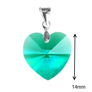 Ékszerek-medálok: Swarovski kristály medál -14mm-es szív több színben - ékszer - nyaklánc - medál - Meska.hu