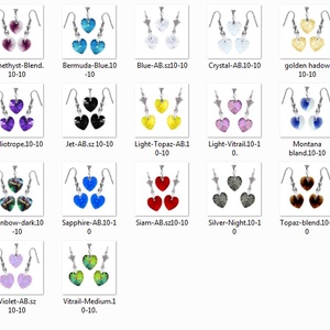Swarovski kristály 10-10 mm-es AB bevonatos szív szett több színben, Ékszer, Ékszerszett, Ékszerkészítés, Gyöngyfűzés, gyöngyhímzés, MESKA